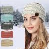 2-Pack Wide Knitted Winter Headbands, Pink view 2
