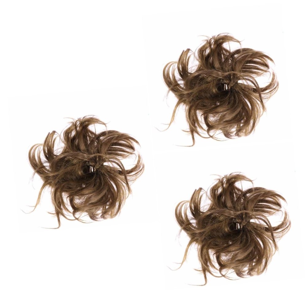 IWOWHERO 3-Piece Bun Extension Set, Easy to Attach, Neat and Stylish Bun for Gatherings and Photos (6A)