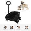 Dog and Cat Stroller, 15.43 Capacity, Foldable Carbon Steel Pet Carrier with Wheels for Small Pets view 4