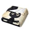 Super-Soft Printed Flannel Blanket with Hand-Drawn Black Cat, Lightweight, Cozy, Anti-Pilling, 152.4 x 203.2 cm view 3