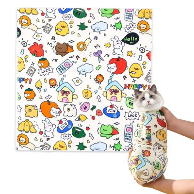 Uoqpty Burrito Wrap for Cats, Scratch-Resistant Adjustable Grooming Sack