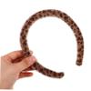 Vintage Leopard Plush Fabric Headband for Autumn Parties view 3