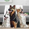 kaiyun Dog Blanket, White Background, Soft Lightweight All-Season Blanket, 70 x 80 in (180 x 200 cm) view 2