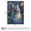 KWQDOZF Fantasy Galaxy Cat Throw Blanket for Couch and Sofa, Soft, Fluffy Cozy Flannel, Colorful Stars and Planets, Cute Kitty Blanket for Camping and Travel, 127 x 177 cm view 2