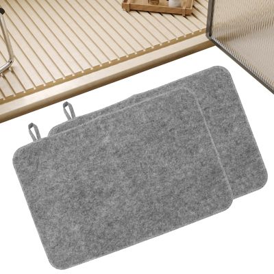 Indoor Sauna Mat with 2 Soft Felt Sauna Cushions