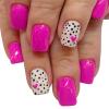 Heart-Shaped Acrylic Press-On Nails, Short Square, 24 Pieces view 3