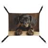 RKJVB Reversible Pet Hammock with Adjustable Straps, Dachshund Print, 42 x 33 cm view 1