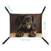 RKJVB Reversible Pet Hammock with Adjustable Straps, Dachshund Print, 42 x 33 cm view 2