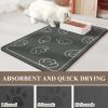 Hearda Non-Slip Dog Feeding Mat, Absorbent, Quick-Dry, Pink, 40 x 60 cm view 3