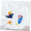 COLLBATH 4-Piece Floating Aquarium Diver Ornaments, Cartoon PVC Decorations, Whale-Riding Girl Ornament view 4