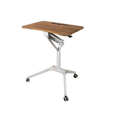 BKEKM Mobile Bedside Table, Height-Adjustable Sit-Stand Laptop Desk Cart with Wheels