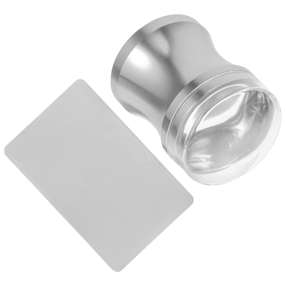 IWOWHERO 5-Piece Nail Art Kit with Silicone Stampers and Nail Plates