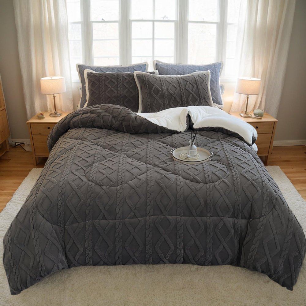 XHCTNN Plush Fleece Bedding 135 x 200, Winter Blanket 135 x 200, Duvet 155 x 200 (A, 150 x 200 cm/4.0 kg)