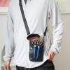 HESHUYAN Hairdressing Tool Bag, PU Leather Salon Scissor and Comb Case view 2
