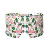 Flamingo Bird Round Leaves Print Sleep Mask view 1