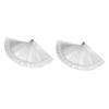 IWOWHERO 2-Piece Fan-Shaped Nail Art Color Palette, Transparent Practice Board for Nail Design view 1
