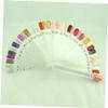 IWOWHERO 2-Piece Fan-Shaped Nail Art Color Palette, Transparent Practice Board for Nail Design view 2