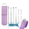 Professional Ear Cleaner, 6-Piece Portable Ear Spoon Set (Purple) view 1