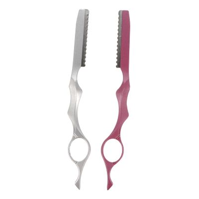 2-Piece Hair-Thinning Razors, Texturizing Hair-Cutting Razors, Stainless Steel