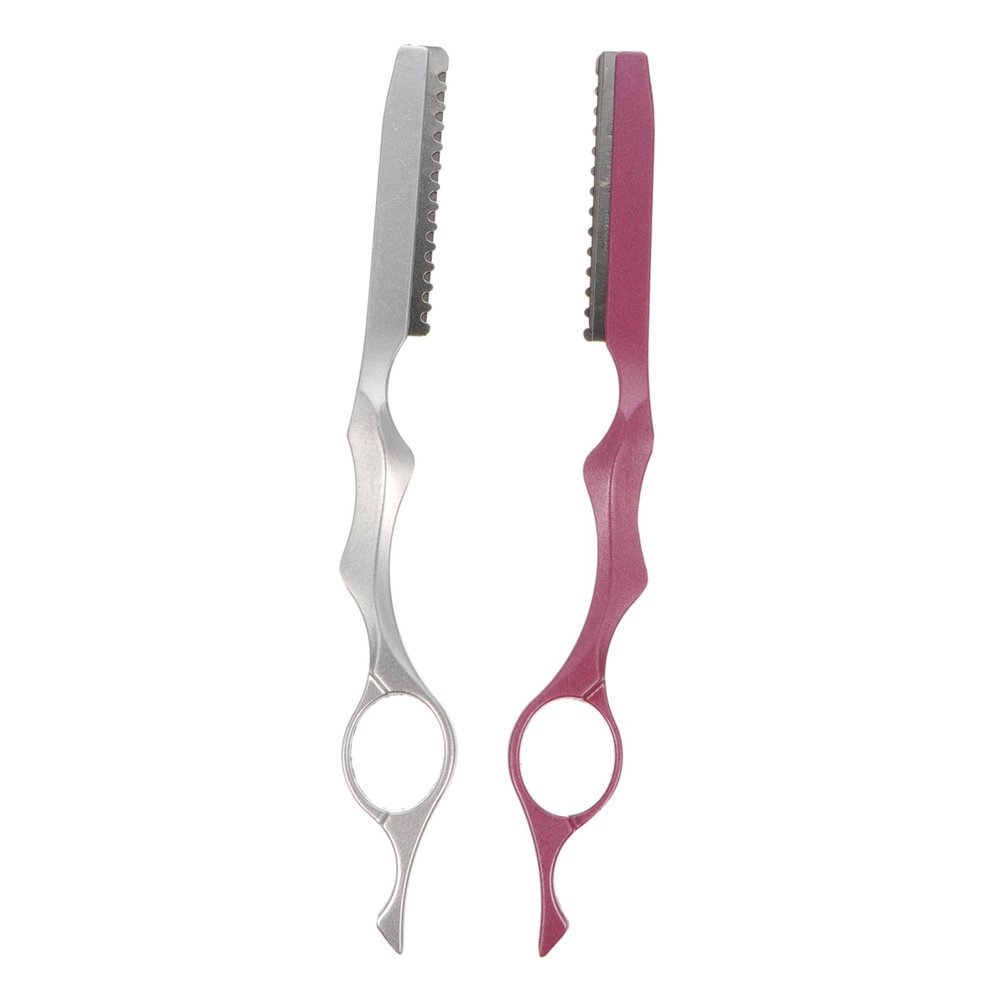 2-Piece Hair-Thinning Razors, Texturizing Hair-Cutting Razors, Stainless Steel