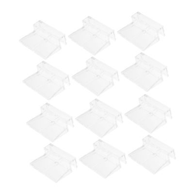 BUGUUYO 12-Piece Aquarium Lid Holders, Clear Clips for Rimless Aquariums
