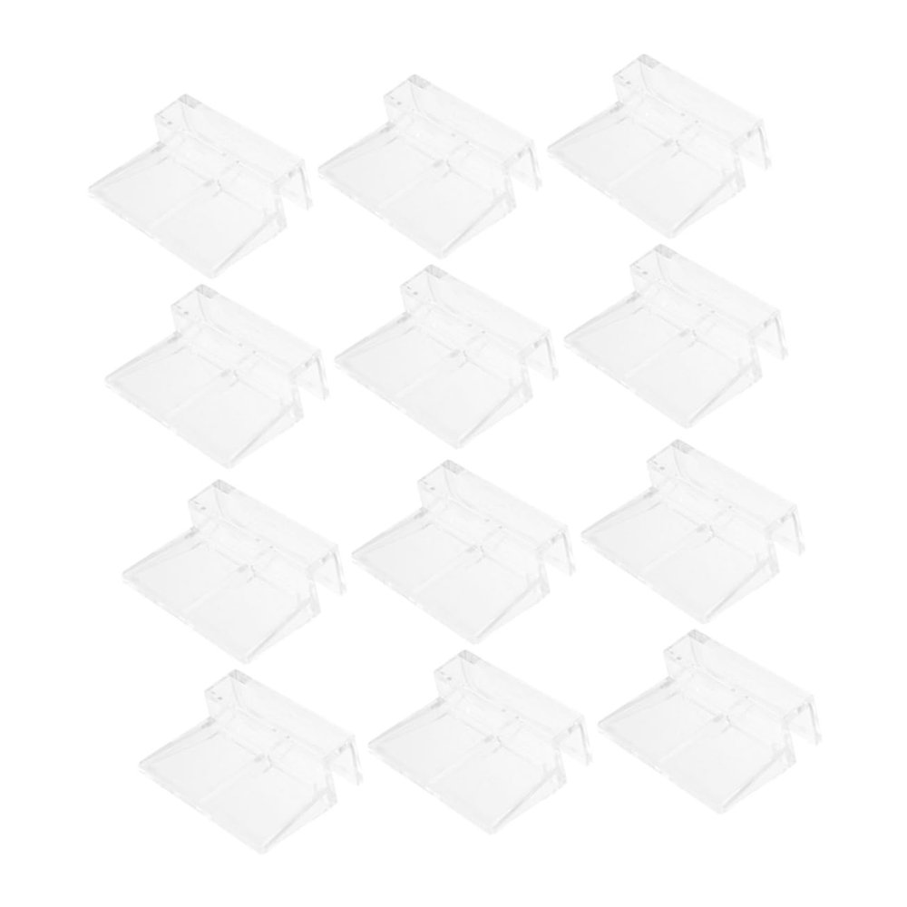BUGUUYO 12-Piece Aquarium Lid Holders, Clear Clips for Rimless Aquariums