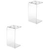 IWOWHERO 2-Piece Transparent Scissor Holder for Hairdressers, Storage Stand for Hair Clippers and Combs, Elegant Design for Salon and Home view 3