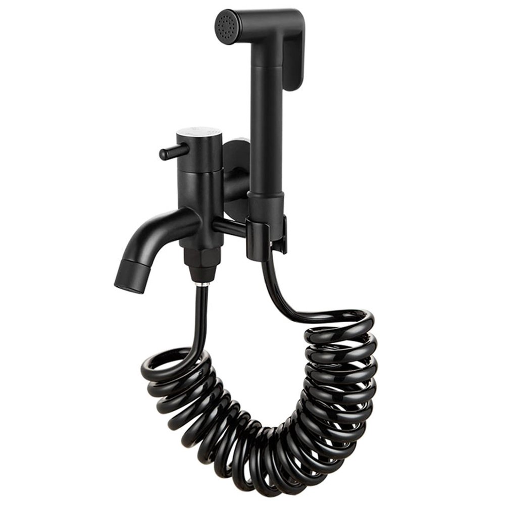 RFXOGTYFZ Brass Toilet Hand Sprayer, Black Cloth Diaper Sprayer with Hose