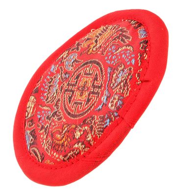 Buddhist Singing Bowl Mat, Red Fabric Pad