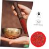 Buddhist Singing Bowl Mat, Red Fabric Pad view 4