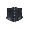LOSSLO Women's Black Floral Underbust Corset Vest view 3