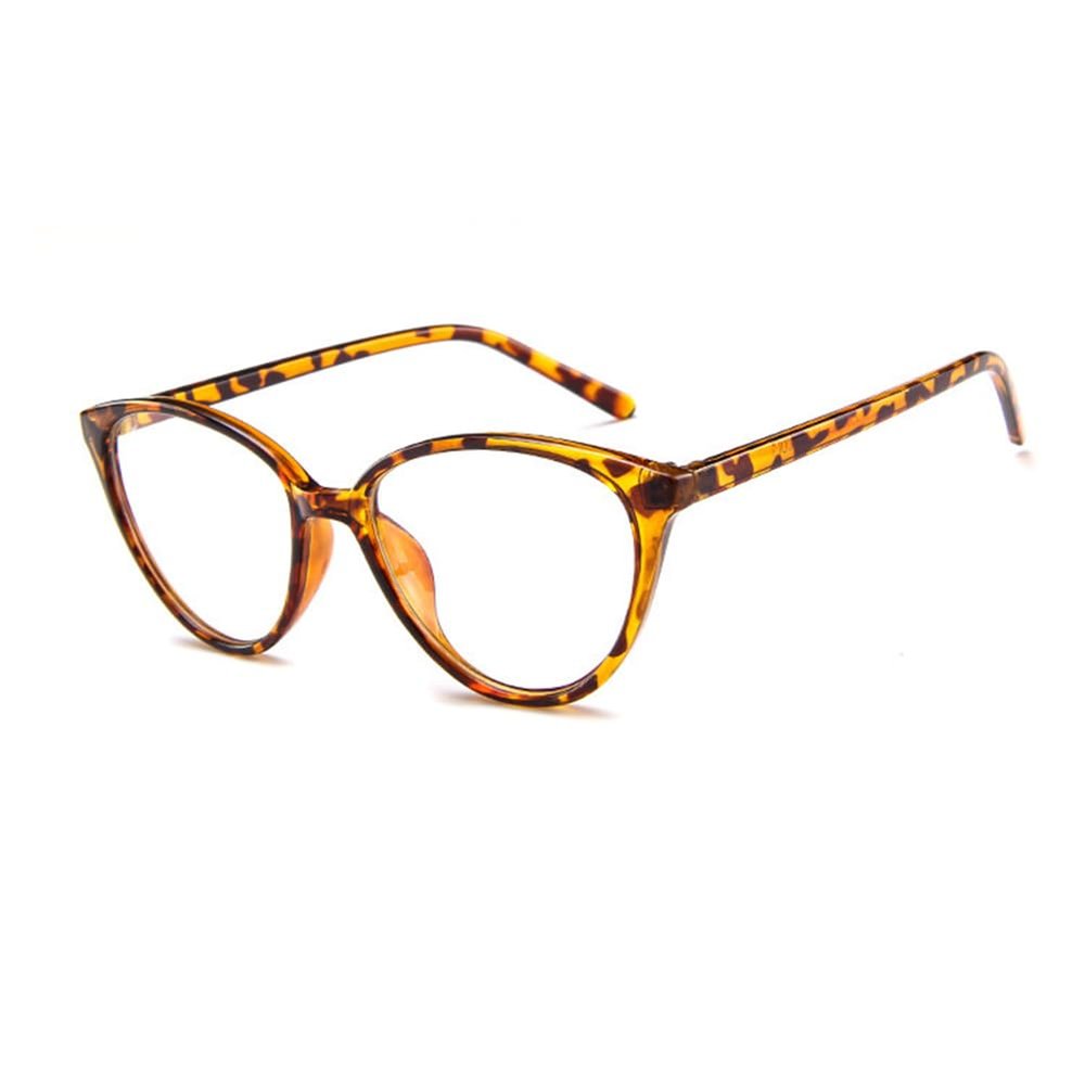 JIETIAN Women's Blue-Light-Blocking HD Reading Glasses, Lightweight Cat-Eye Frames, 1.56 Aspheric Resin Lenses, 01, +1.75