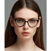 JIETIAN Women's Blue-Light-Blocking HD Reading Glasses, Lightweight Cat-Eye Frames, 1.56 Aspheric Resin Lenses, 01, +1.75 view 2