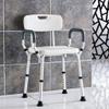 Shower Chair with Armrests and Backrest, Height-Adjustable, 150 kg view 3