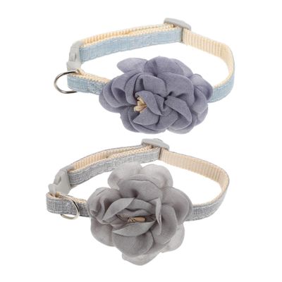 Cotton Cat Flower Collar with Camellia Design