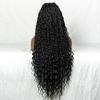 Fengqingyunyan0304 Lace Front Wig, Avant-Garde Chic Braided Women's Headpiece, Human Hair, Wine Red view 4