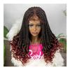 fengqingyunyan0304 4 × 4 Lace Front Braided Wig, Reddish Brown view 1