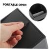 Black PU Leather Tissue Box Holder for Bathroom and Office view 2