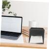 Black PU Leather Tissue Box Holder for Bathroom and Office view 3
