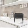 Black PU Leather Tissue Box Holder for Bathroom and Office view 4
