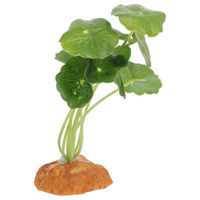 BUGUUYO Artificial Green Reptile Terrarium Plant, Food-Grade Material