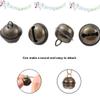 ZAAWUUT 22 mm Vintage Craft Bells, 50 Bronze Bells with 2 Bundles of Jute Twine view 2