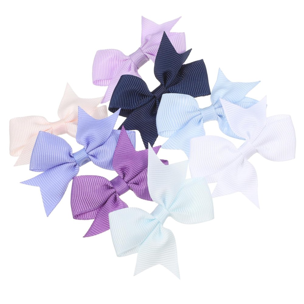 BESPORTBLE Stylish Hair Bows with Metal Clip for Dogs - Set of 8