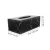 Leather Tissue Box Cover, Black Marble Design, for Bathroom view 2