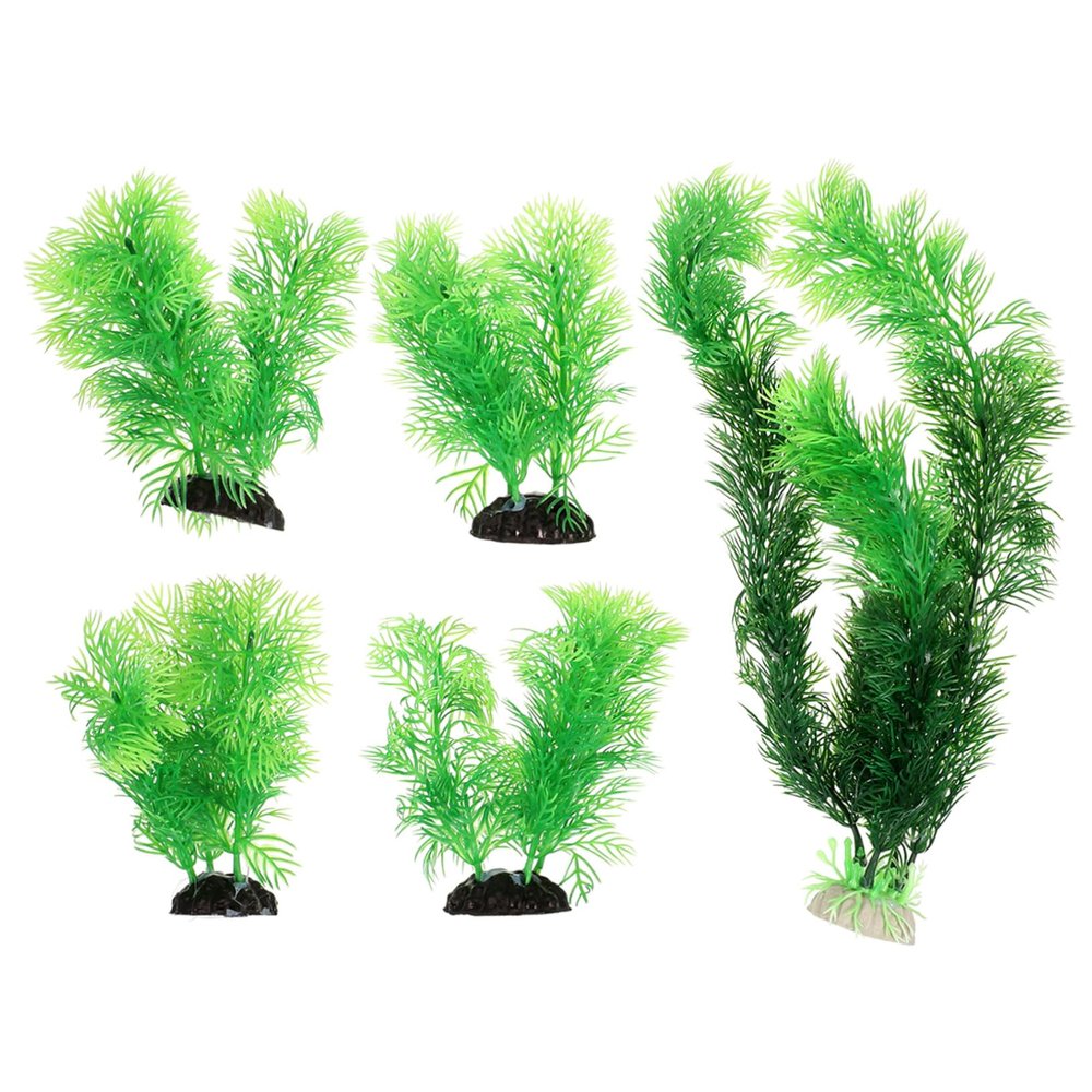 5-Piece Set of Artificial Plastic Aquarium Plants