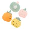 BUGUUYO 4-Piece Interactive Cat Toy Set, Plush Cartoon Fruit Design with Crinkle Paper view 1