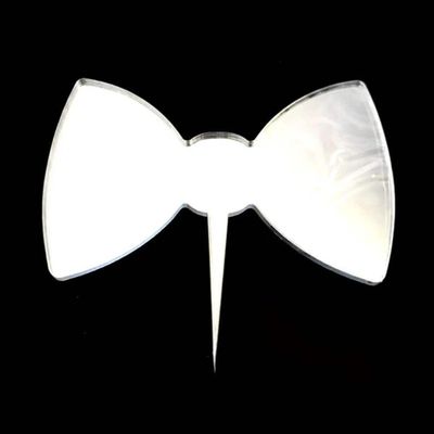 Cake Topper with Bow Tie, 10 cm