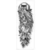 SQMSK 170 x 480 mm, 2-Piece Large Waterproof Temporary Tattoos, Realistic Floral 3D Black Body Art view 4