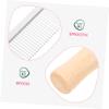 Wood-Handle Single-Row Comb for Dogs and Cats with Rounded Teeth view 2