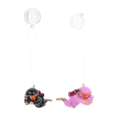 BUGUUYO PVC Diver Models - 2 Pack Floating Aquarium Toy